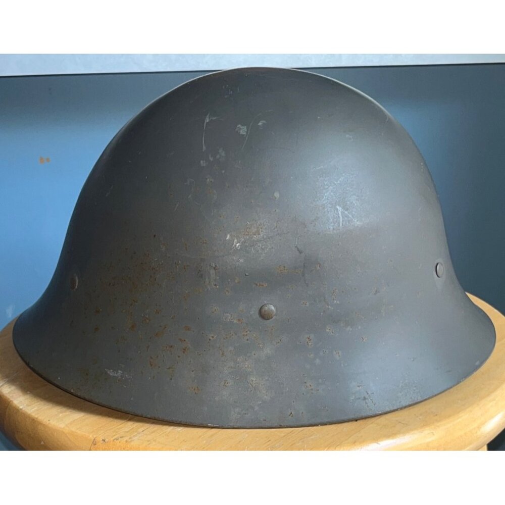 Swedish Helmet M26 Gray Steel Combat Helmet Liner Strap Military Surplus Vintage